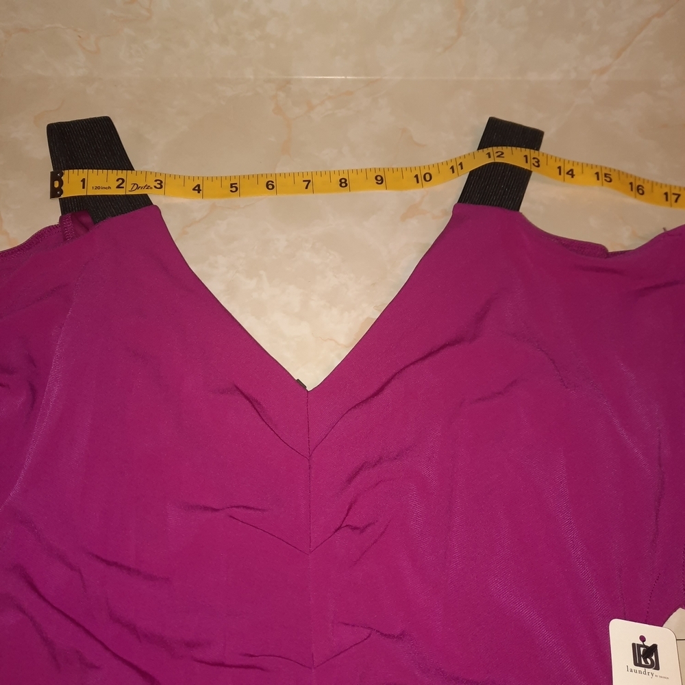 Laundry by Design One-Shoulder Ruched Plum Dress - Picture 9 of 11